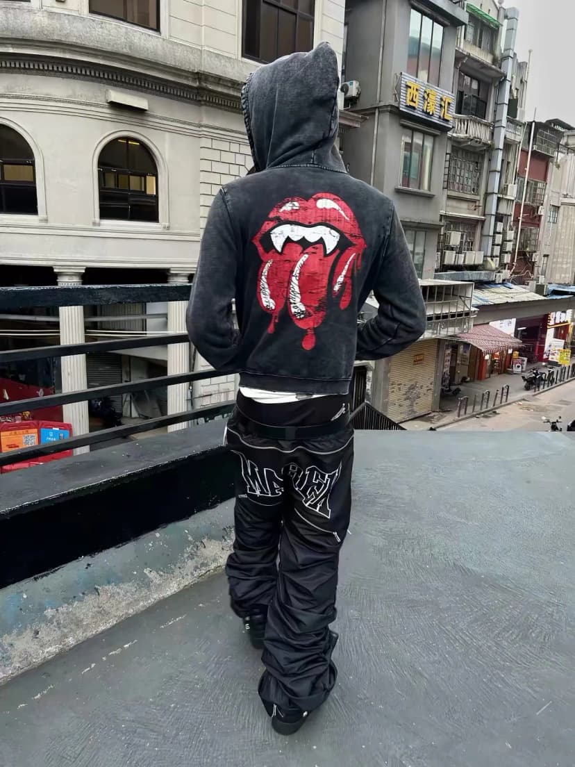 Split Tongue Washed Zip Hoodie 사진 1/3