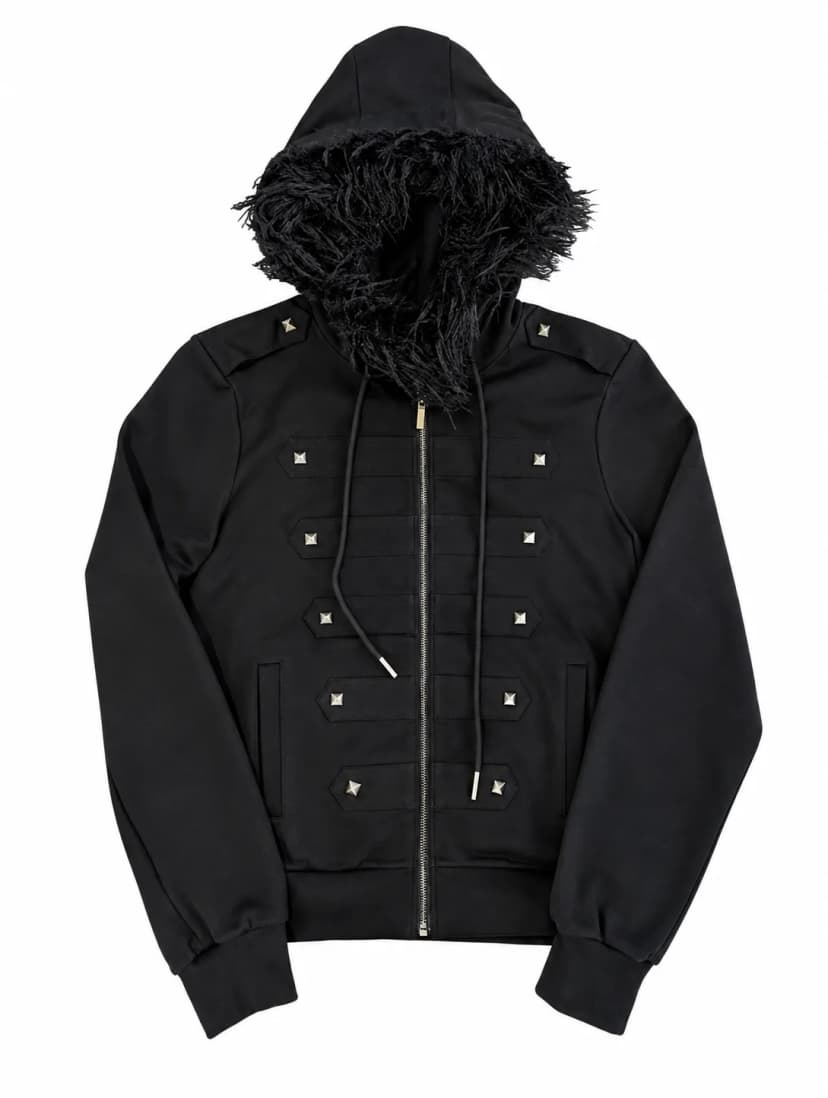 Military Punk Fur Hood Jacket 사진 1/6